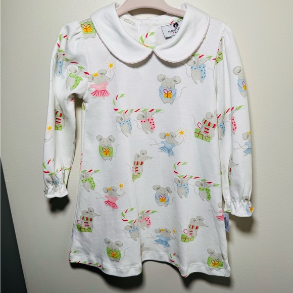 Nantucket Kids Other - Nantucket Kids Girls Christmas Mice Candy Canes Play Dress Size 2T